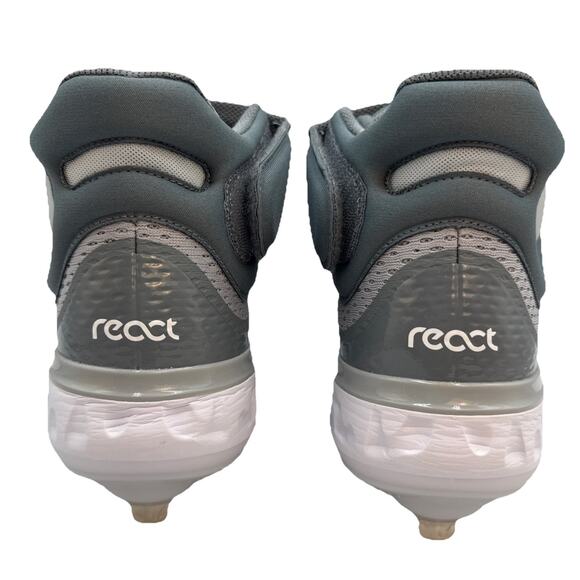 Nike Alpha Huarache Men's Elite 4 Mid Baseball Cleats Sz 13 Gray DJ6520-012 - Picture 4 of 10